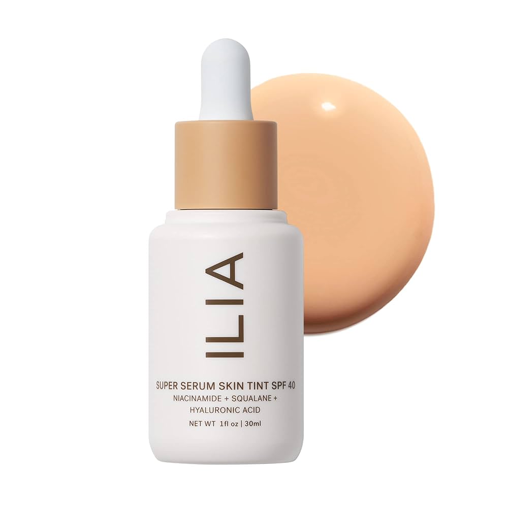 Amazon.com : ILIA - Super Serum Skin Tint SPF 40 | Non-Comedogenic, Vegan, Lightweight to Help Against Blue Light, + Pollution while Hydrating, Smoothing, + Refining (Bom Bom ST5, 1 fl oz |