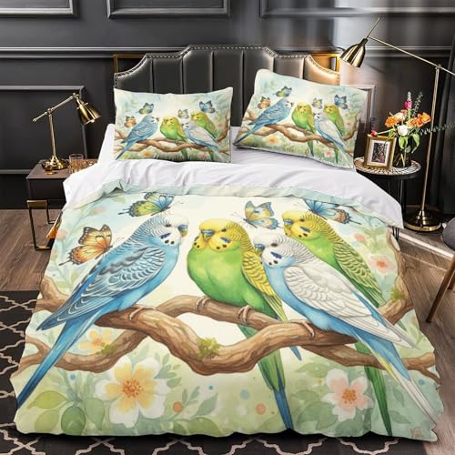 Linge de lit effet 3D ultra douce en microfibre durable avec housse de couette double - 2