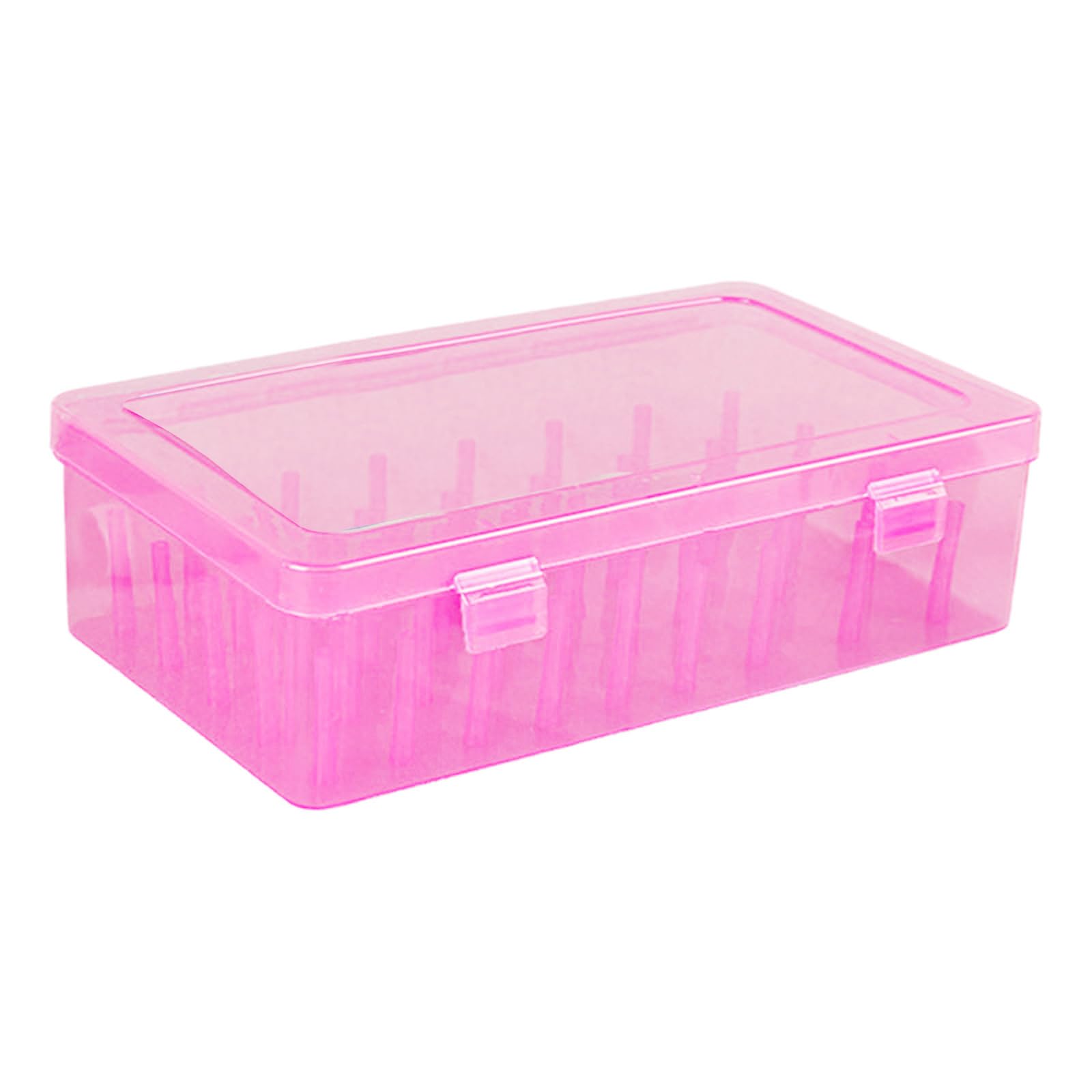 CRFFZ Clear Thread Spool Box 42 Spool Storage Case Bobbin Box Sewing Organizers Container Sewing Supply Container