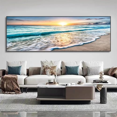 Toile esthétique pour décoration d'intérieur paysage marin 20x60