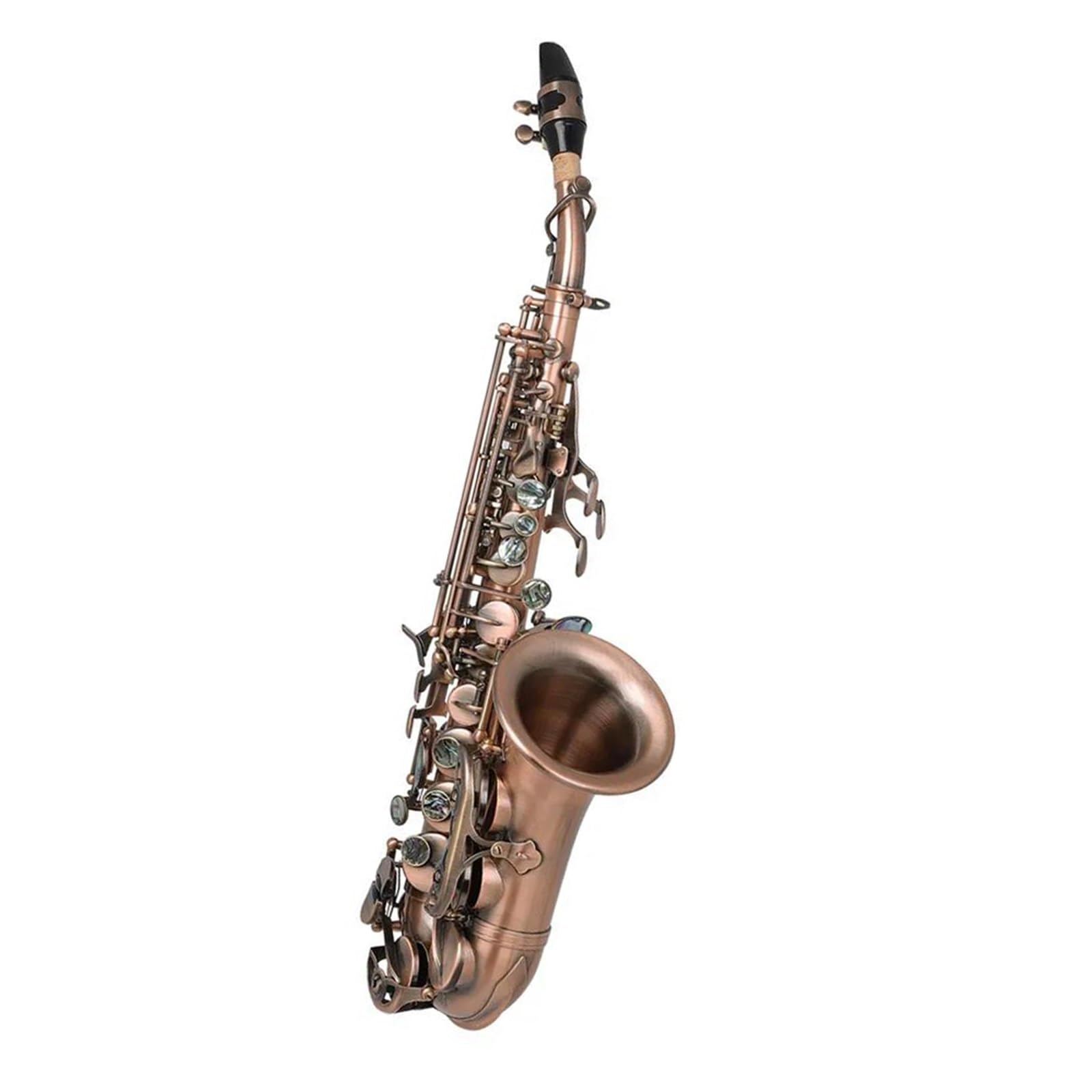 Saksofon Zabytkowy Saksofon Sopranowy Bb Instrument Dęty Drewniany Materiał Mosiężny Z Futerałem Stojak Na Saksofon Reed