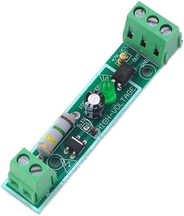 1/3/8-Channel 220V AC Optocoupler Isolation Module, High Voltage Detection Signal Board Fits for for PLC Input, Industrial Automation, AC Voltage Monitoring(3Road)