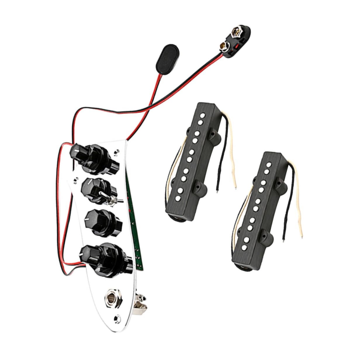 ifundom Set di Pickup Jb per Basso a 5 Corde, Ferro, Argento, Compatto, per Accessori e Parti del Basso Elettrico