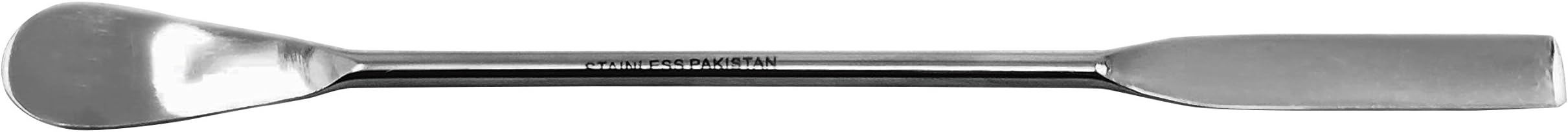 Stainless Steel Lab Spatula with Flat Square/Spoon Ends, 9"