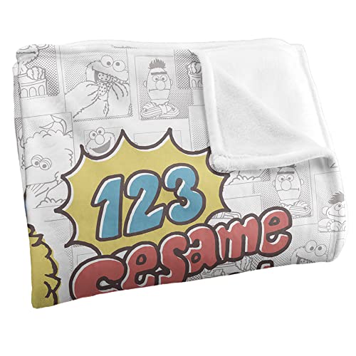 Trevco Sesame Street 123 Sesame Street Silky Touch Super Soft Throw Blanket 36" X 58" #TOP2