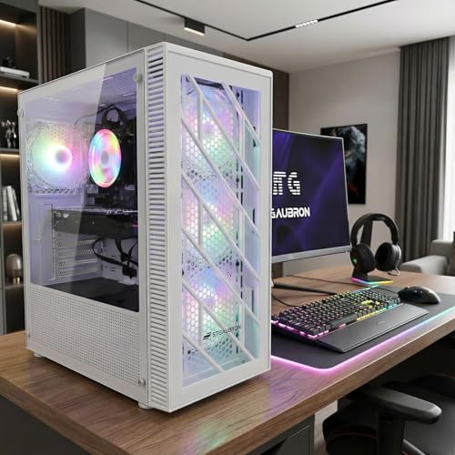 Image of STGAubron Gaming PC Desktop Computer, 8th Gen Intel Core i7 up to 4.1G, GeForce GTX 1660S 6G, 16GB DDR4, 1T SSD, WiFi 6 & BT 5.2, RGB Fan x4, Windows 11 Home
