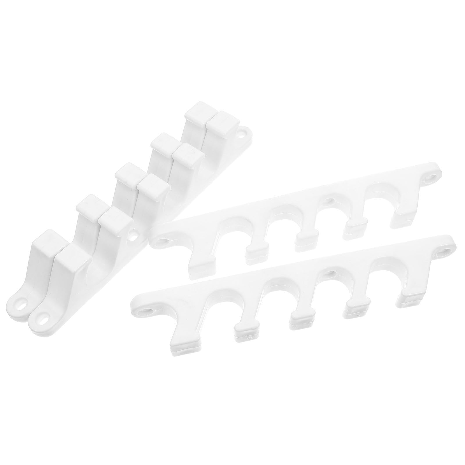 Ajustador Blanco para Silla Lounge de Exterior Diseño Resistente y Plástico Duradero, Soporte de Cinco Posiciones para Actividades al Aire Libre y Picnics, Pack de 4 Piezas