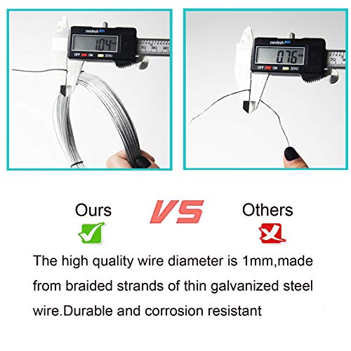 Picture Hanging Wire #2 100-Feet Braided Picture Wire Heavy for Photo Frame Picture,Artwork,Mirror Hanging,Supports up to 30lbs - Thumbnail 5