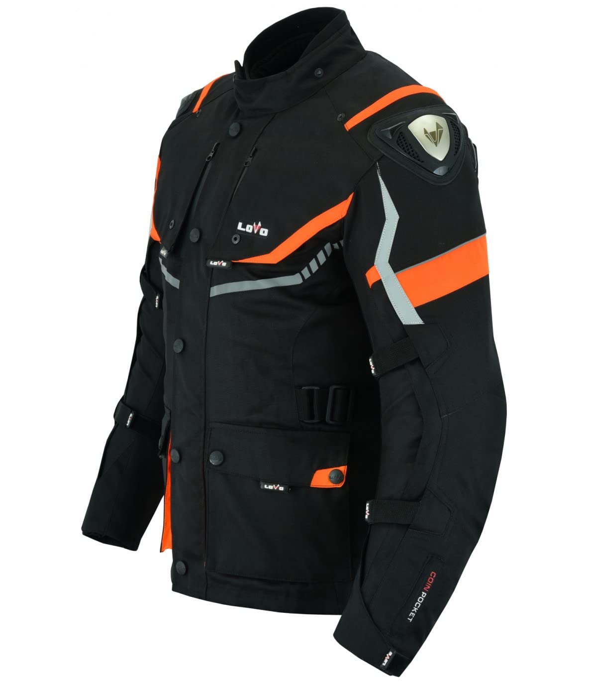 LOVO - Chaqueta Moto Tricapa 4 Estaciones Hombre - Cazadora de Alta Resistencia Longitud 3/4 - Chaqueta Moto Hombre Verano e Invierno con Protecciones - Ideal para el Día a Día y Escapadas