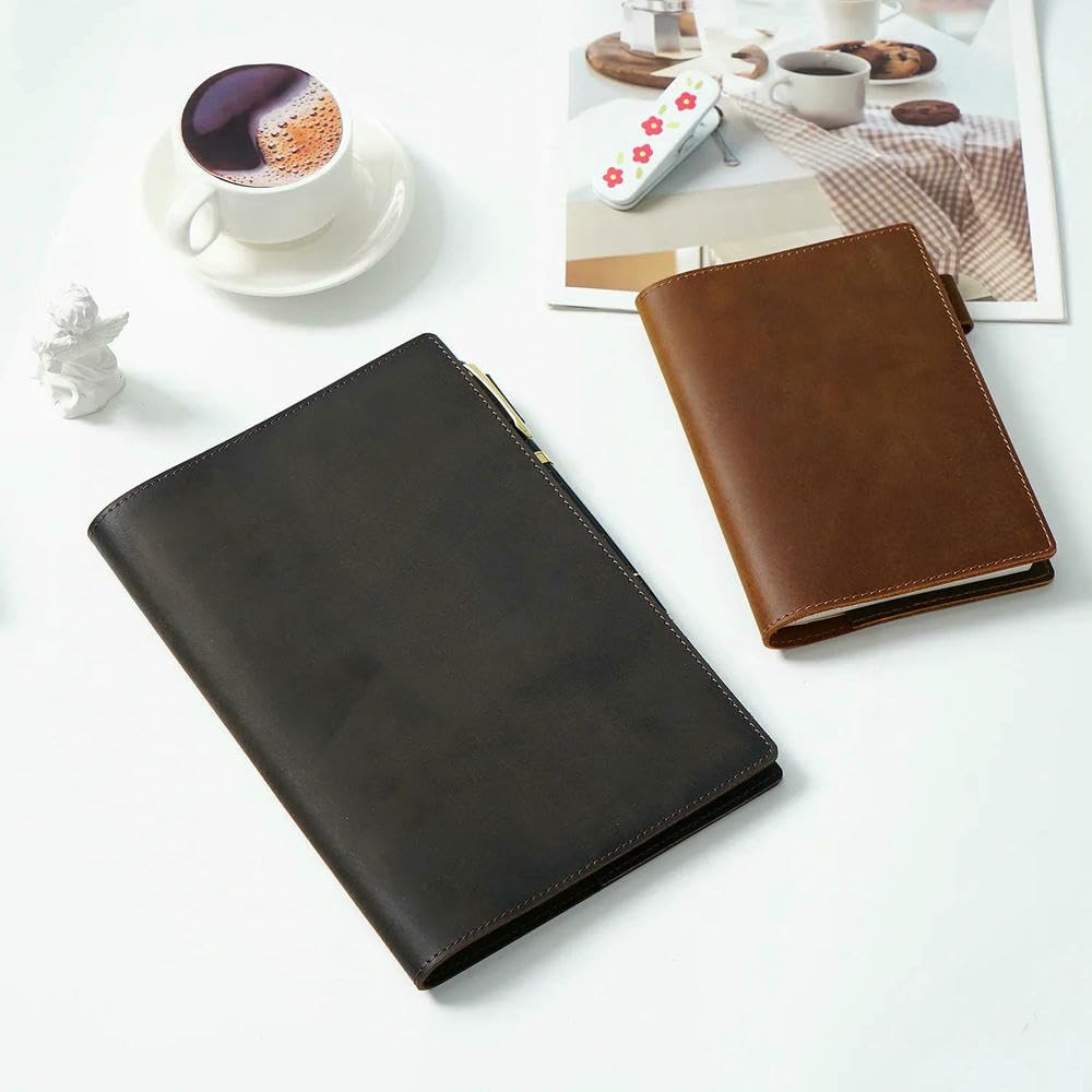 JJDFW Couverture de carnet de notes en cuir A5 A6 Agenda rétro original Journal Dessin Sketchbook Diary Cover