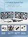 GDSTIME Big Airflow 4X 120mm Fans with 100V-240V AC Powered Speed Controller for DIY GPU Mining Rig Server Racks AV Cabinets TVs Routers Cooling Ventilation