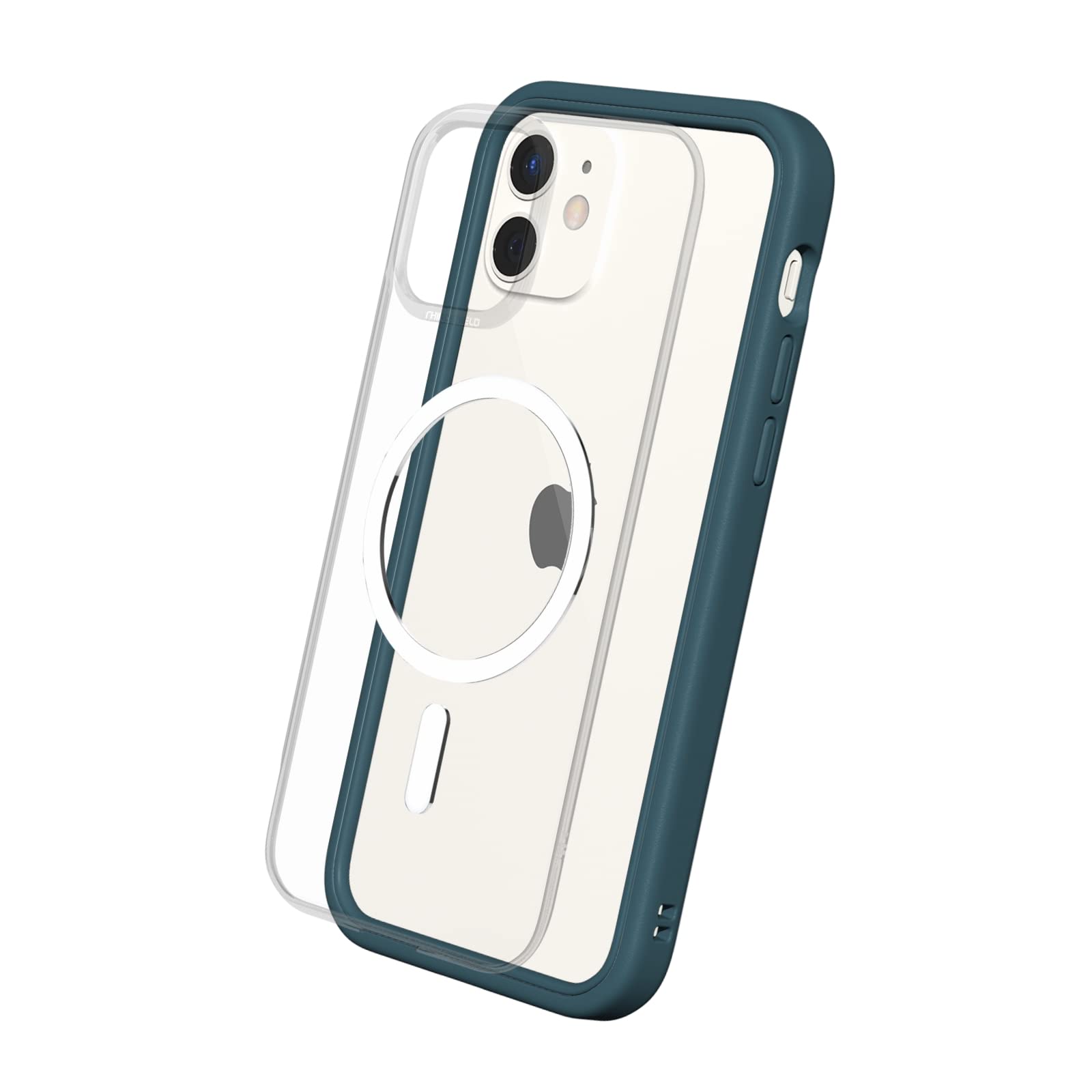 RhinoShield Modular Case Compatible with MagSafe for [iPhone 12/12 Pro] | Mod NX - Superior Magnetic Pull Force, Customizable Heavy Duty Protective Cover 3.5M / 11ft Drop Protection - Dark Teal