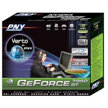PNY Placa de vídeo Nvidia GeForce 7950 GT 512MB GDDR3 PCI Express