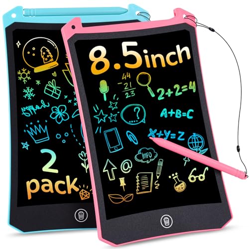 Tablette Dessin Enfant 8,5 Pouces,PINKCAT 2 Pièces Tablette à Dessiner Effaçable Portable...