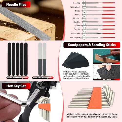 YOTINO 295 PCS 3D Drucker Zubehör, 3D Druck Werkzeug Tool Kit mit Düsenreinigungsset Abschluss, Entgrater Werkzeug, Zangen, Schraubenschlüsselset für Reinigung Finishing Druck