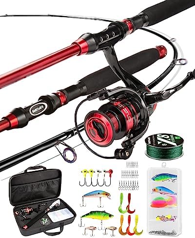 Ghosthorn Fishing Rod and Reel Combo, Telescopic Fishing Pole for Men Collapsible Portable Fishing Kit Compat Travel Fishing Pole with Carrier Bag Freshwater Saltwater Fishing Gifts for Dad 6ft