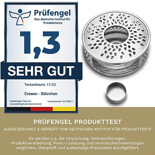 Stövchen Creano aus Edelstahl mit Teelichthalter, stabil