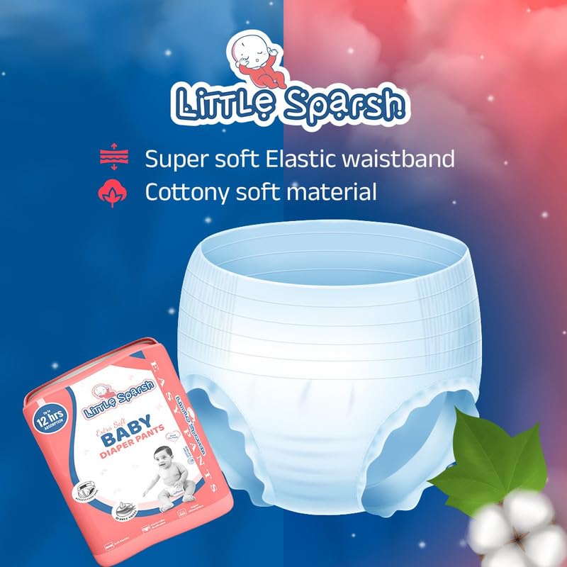 Image of Baby Infant Diaper Pants M Size (7-12 kg), 100 Count | Up to 12 Hrs Absorption | Comfort Fit And Leak Protection