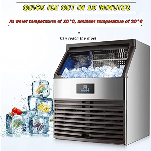 DUTUI 680W Commercial Ice Maker Kapazität Edelstahl Ideal Für Hotels, Restaurants, Bars, Häuser, Büros Enthält… – Bild 3