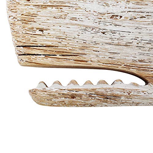 K Kilipes Wood Whale Nautical Wall Decor Rustic Beach Theme Wooden Whale Wall Hanging Sculpture Bathroom Nursery Bedroom Ocean Coastal Themed Home Decor (1) #TOP6