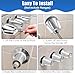 Enhon 3 Handle Shower Valve Trim Kits Compatible with Pfister Verve Tub Shower, Non Diverter Bath Spout Fits 1/2'', 3/4'' IPS Connection With 4 in 1 Tub Spout Adapter Assembly Tool(Polished Chrome)