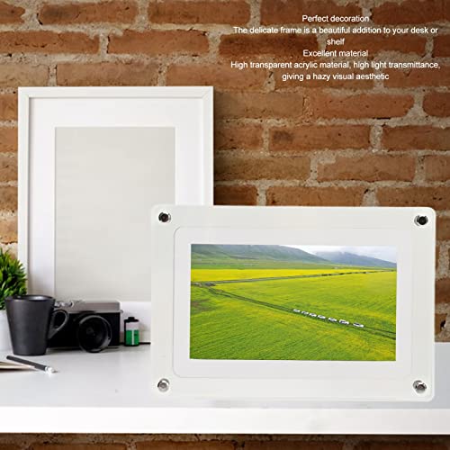 Porta-retratos Digital WiFi de 7 Polegadas, Porta-retrato Digital Acrílico, Porta-retratos de Vídeo,