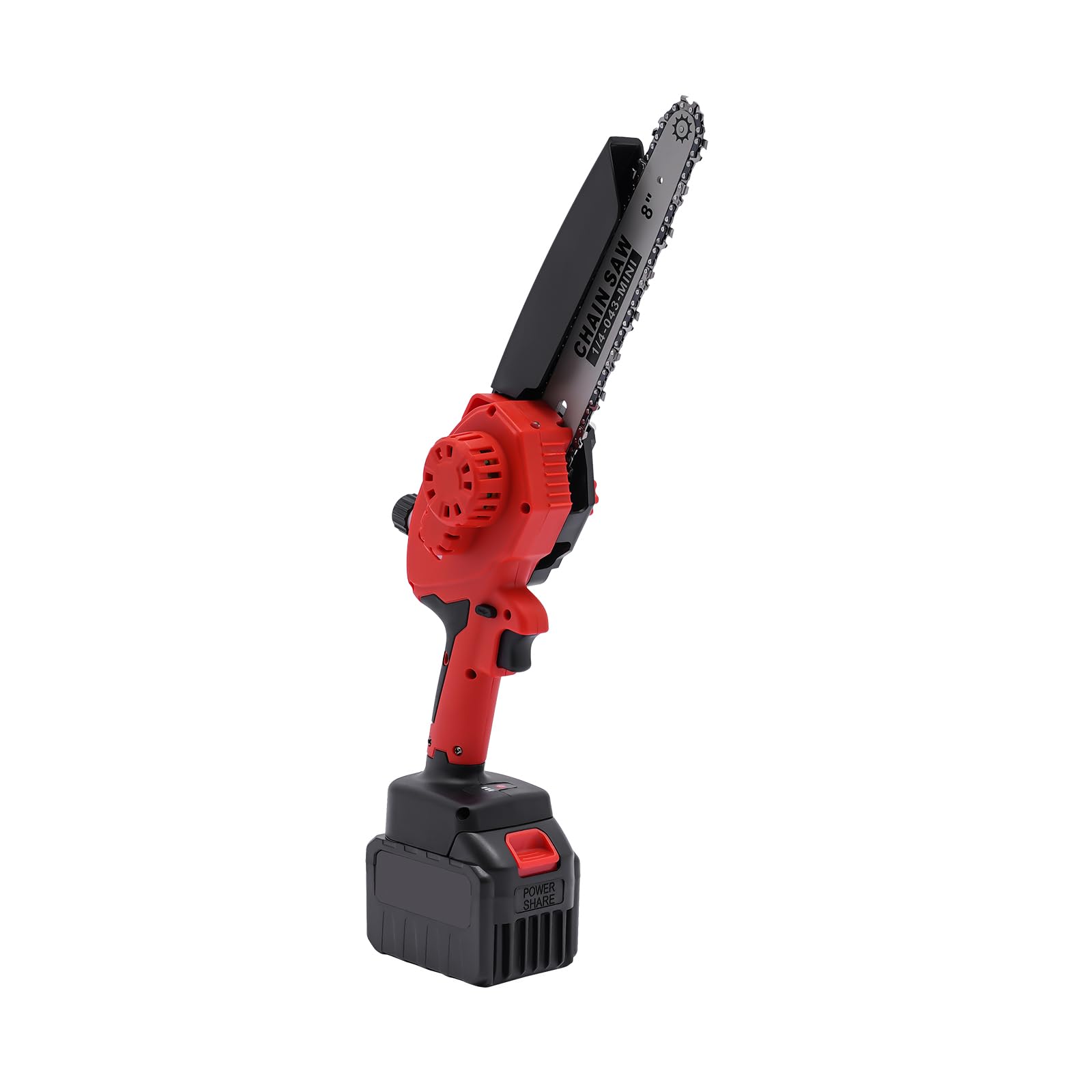 Motosierra inalámbrica de 850 W, mini motosierra de 8 pulgadas con sistema de lubricación de cadena, funciona con pilas, motosierra eléctrica, sierra de mano para jardinería, poda de árboles, corte de