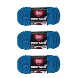 Red Heart Super Saver Pool Yarn - 3 Pack of 198g/7oz - Acrylic - 4 Medium (Worsted) - 364 Yards - Knitting/Crochet