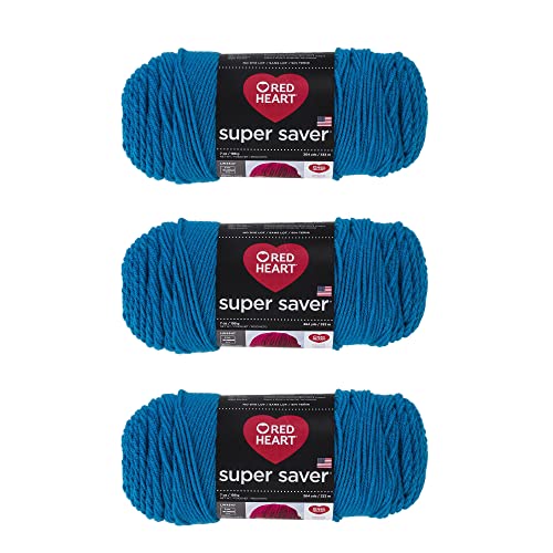 Image of Red Heart Super Saver Pool Yarn - 3 Pack of 198g /7oz - Acrylic - 4 Medium (Worsted) - 364 Yards - Knitting /Crochet