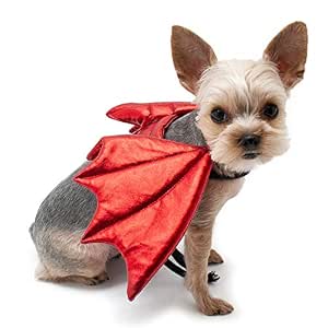Dogo Pet Fashion Fire Dragon Wings Dog Costume