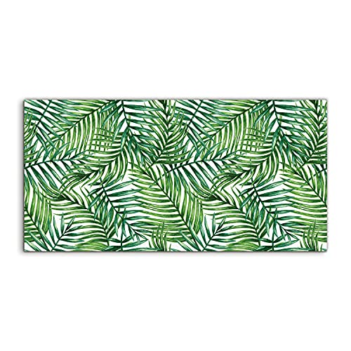 Mur terne résolu par une image sur verre 120x60cm lumineuse motif tropics palm