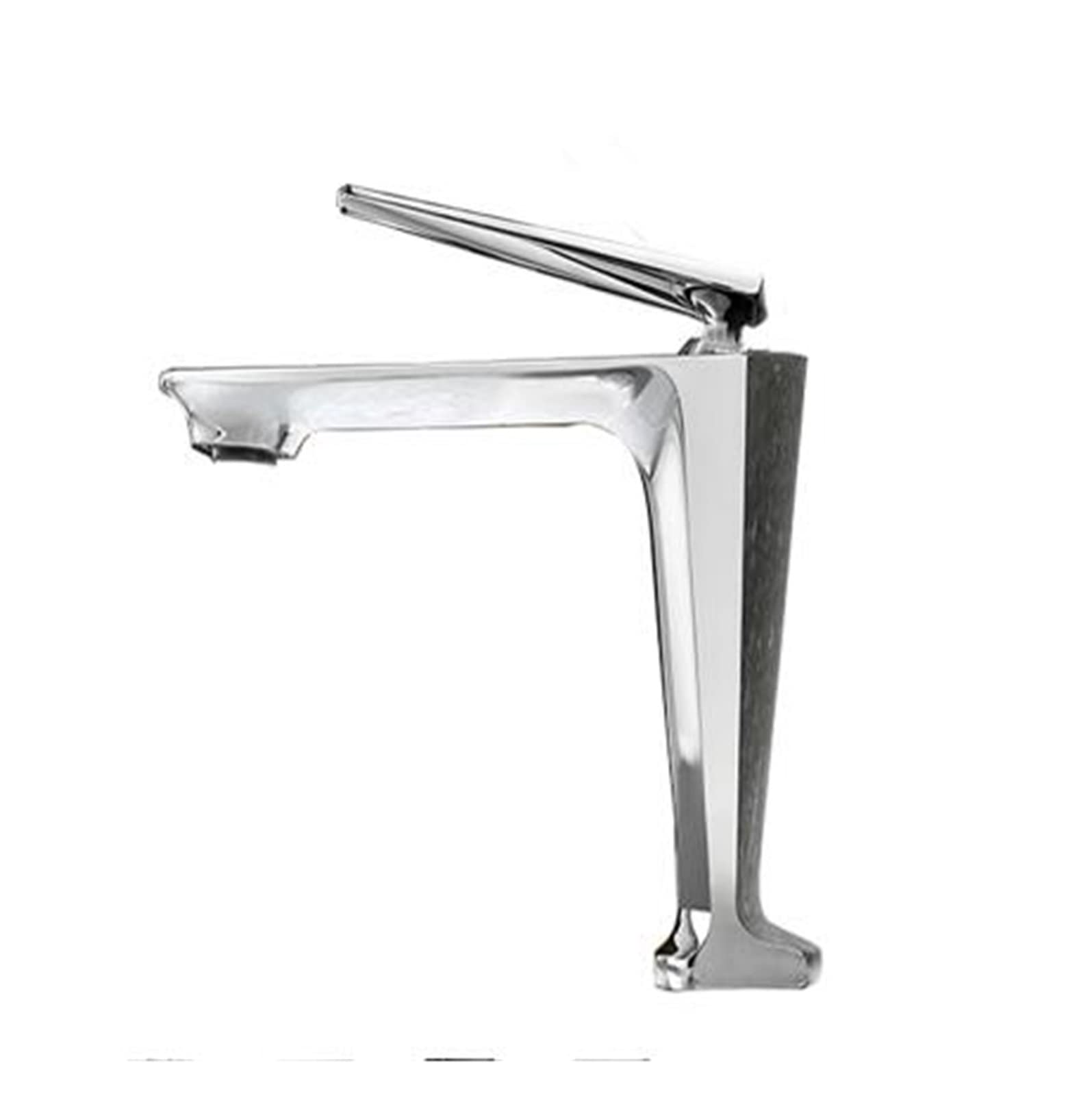 Grifo monomando lavabo mezclador agua fria caliente grua baño cromada alta