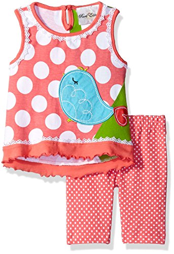 Rare Editions Baby Girls' Bird Applique Short Set