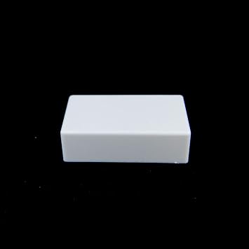 1x Plastic Guitar pickup cover for Humbucker style pickup, No-hole White