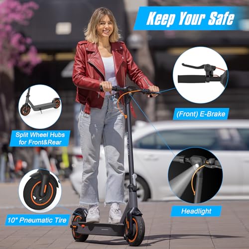 Image of Hiboy S2 /S2 MAX Electric Scooter, 40.4 Miles Range & 19 Mph | 500W Motor, 10 inch Self-Sealing Tire E-Scooter, Folding Commuter & Dual Braking System Electric Scooter for Adults