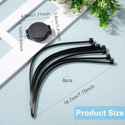 Heveer AirTag Fahrradhalterung für den Sattel Versteckte Fahrradhalterung Schwarz für AirTag mit 8 Kabelbindern für Fahrräder E Bike