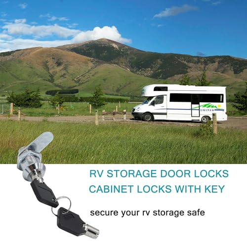 X-Haibei 12 Pack Tubular Cam Locks Keyed Alike, 7/8" RV Storage Door, 24 Keys Compartment Locks for Tool Box Camper or Trailer Door, Cabinet, Cupboards by X-Haibei - Used condition - Image 4