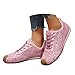 Women's Tennis Shoes Travel Fashion Hands Free Bowling Shoes Retro Mesh Womens Barefoot Sneakers Pink
