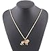 QIAN0813 Chic Trendy Male Alloy Gold Color Lion Pendant Necklace For Men Boys Fashion Animal Charm Necklace Jewelry