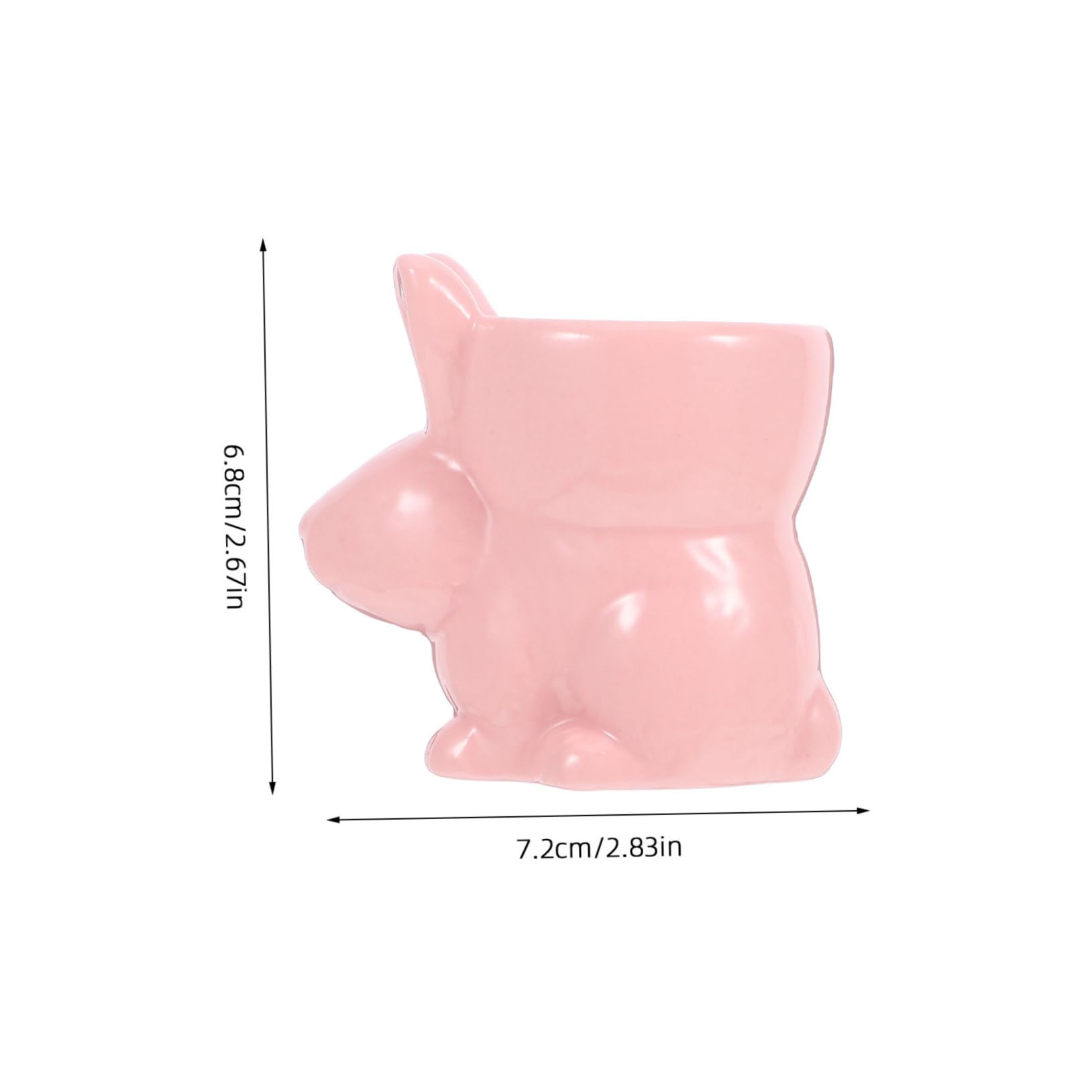 STOBAZA Ceramic Rabbit Egg Cup Display Stand Holder Cartoon Bracket Enamel Charm Beads Cute Egg Holder Breakfast Bracket Mini Basketball Nets Replacement Desktop Eggs Pink Ceramics