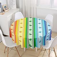 Himlaya Nappe Ronde Anti Tache, Nappe De Table 3D Multicolore