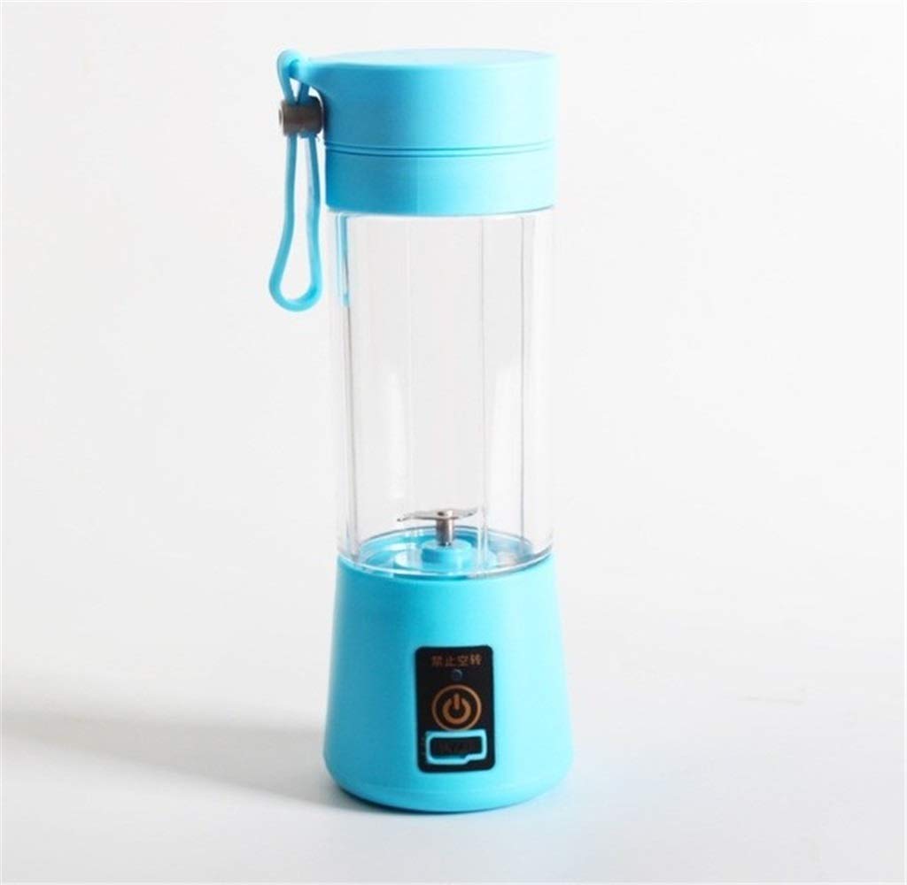 Compact Vertical Masticating Juicer Portable Blender 380ML Juicer Cup USB Rechargeable Electric Automatic Vegetable Fruit Citrus Orange Juice Maker Cup Mixer Bottle Juicer Machine (Color : Blue)