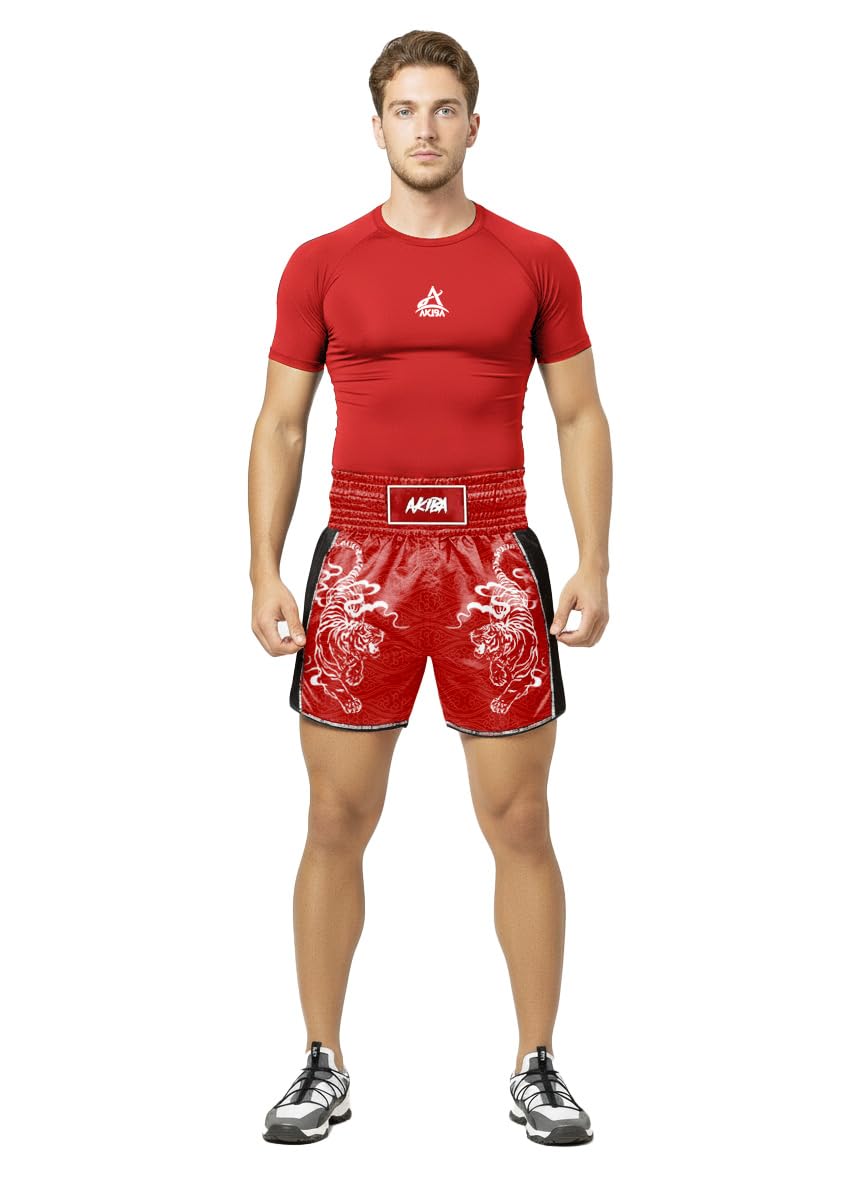 akiba Muay Thai Boxing Shorts, Classic for Men and Women, MMA BJJ Gym Kick Boxing-picture-11