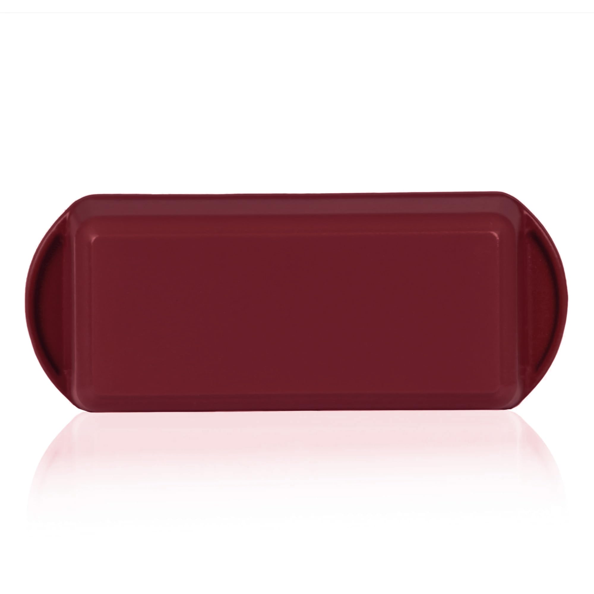 Mahlzeit Żeliwna brytfanna z pokrywką emaliowana | 3 l | Dark Cherry | nadaje się do piekarnika, nadaje się do kuchenek indukcyjnych | podwójne naczynie do pieczenia kaczek, duża, emaliowana brytfanna