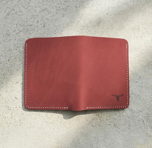 Image of URBAN FOREST Joe Vintage Red Leather Wallet for Men