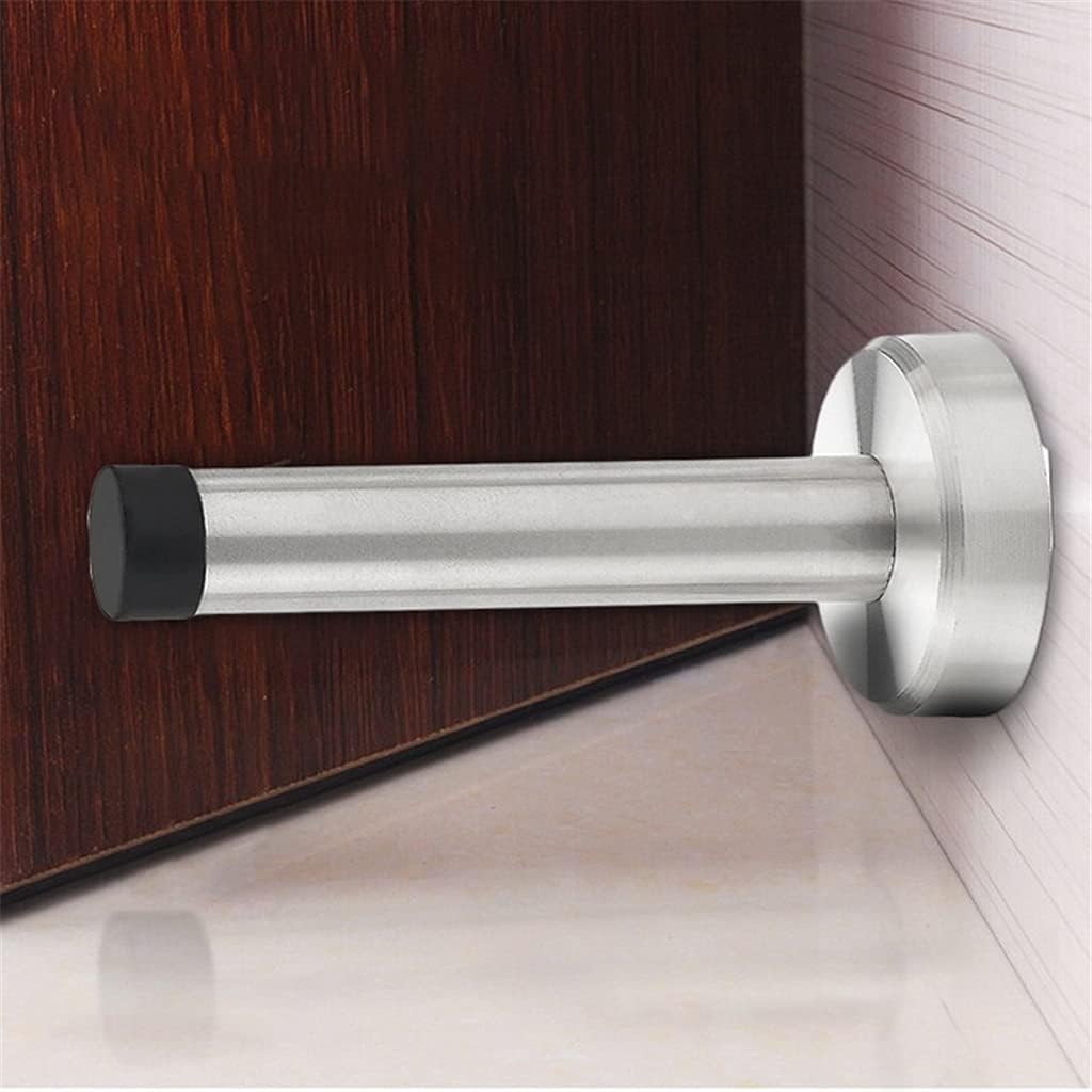 Stainless Steel Retractable Anti Collision Rubber Easy Install Home Use Mute Wall Mount Adjustable Door Stopper(12cm)