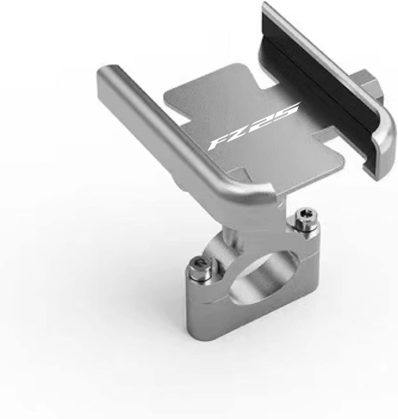 para Y-amaha FZ25 FZ-25 FZ 25 accesorios para todo el año, manillar de motocicleta, soporte de teléfono celular, soporte GPS, manillar plateado