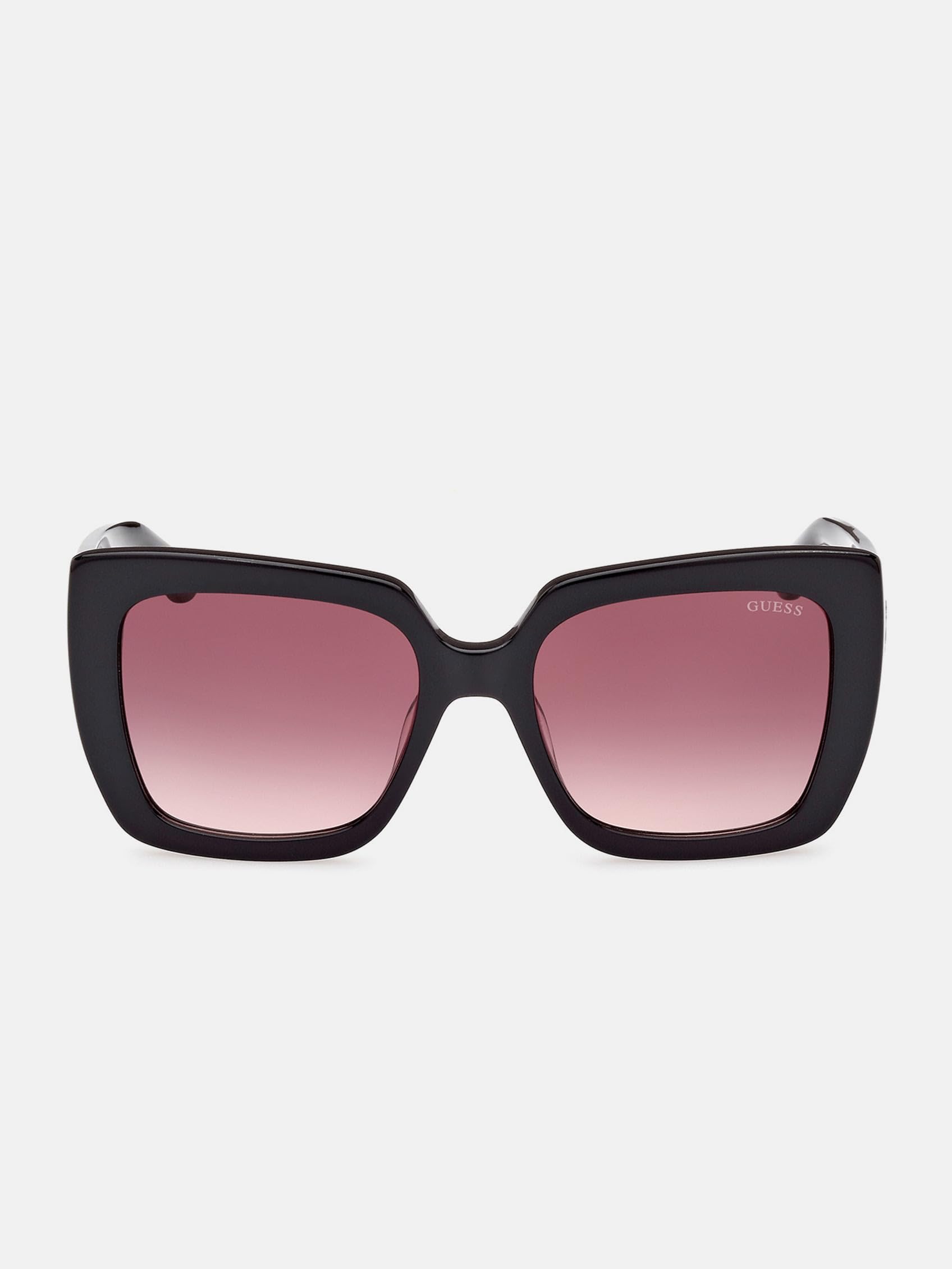 Guess Bordeaux Woman Gu7889 01T Sunglasses Acetate Black Squared Normal Shaded