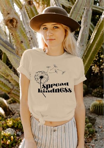 Spread Kindness Like Flower T-Shirt for Women Cute Flower Graphic Shirt Casual Positive Inspirational Short Sleeve Tee Top2