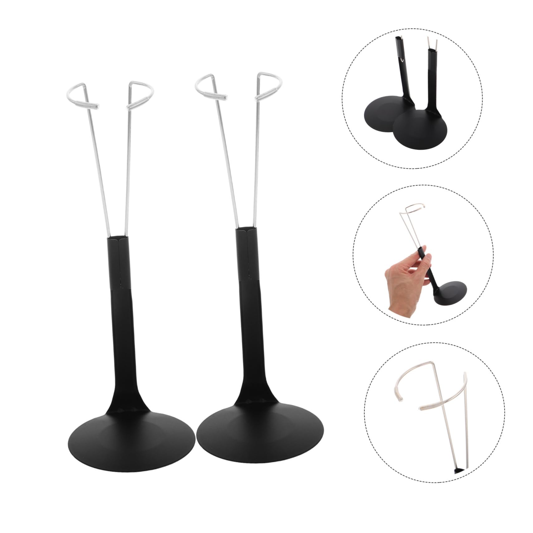 Sosoport 10piezas Soporte Para Muñecas y Figuras Coleccionables Base Para Figuras Metálica Soportes Portátiles Para Viajes y Exposiciones Accesorios Para Muñecas